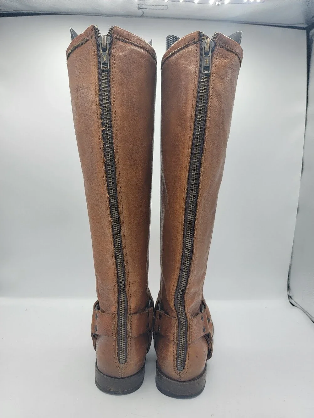 Frye Harness Tall Leather Boots - Brown